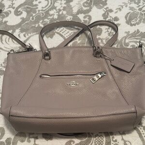 Coach Gray Leather Satchel